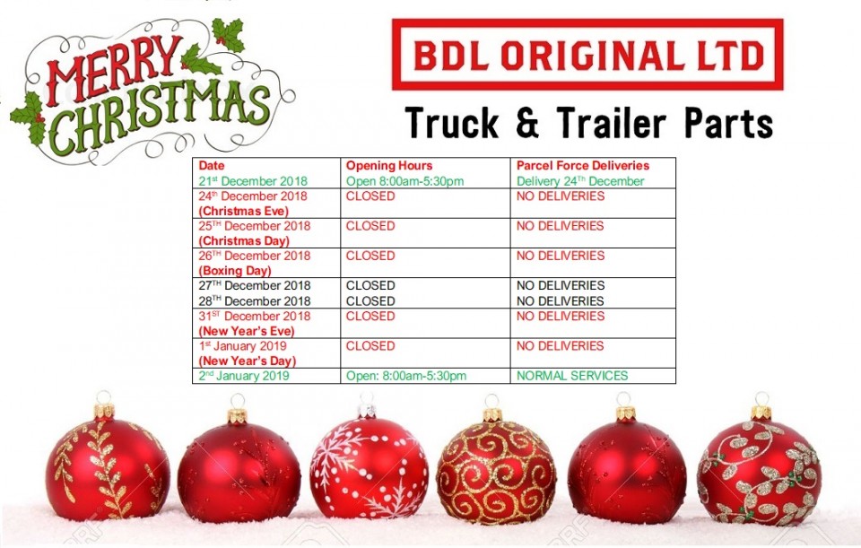 CHRISTMAS OPENING HOURS