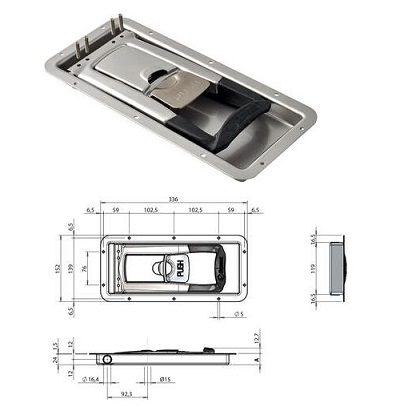 020911565 Pommier furgocar torseo   " push" recessed handle