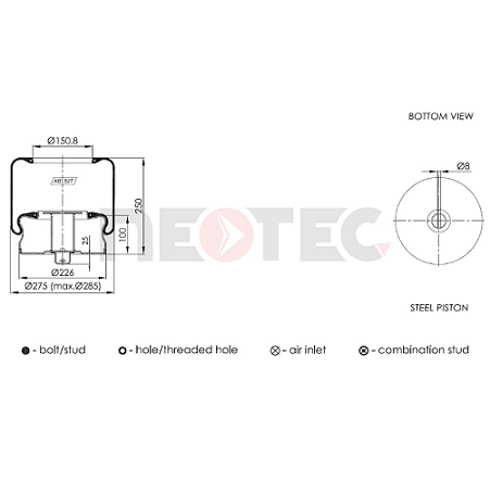 70397048 Volvo rear air spring
