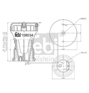 500312049 Iveco daily rear air spring (with piston)