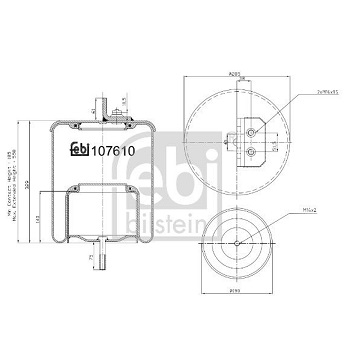 500042577 Iveco rear axle air spring