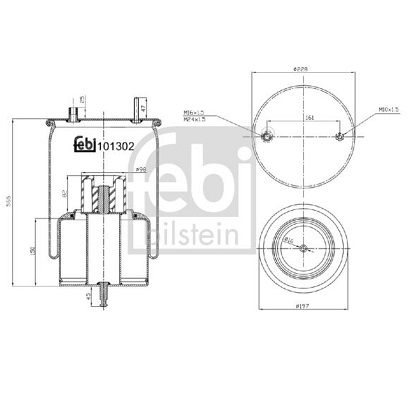 23586675 Volvo midlift axle air bag-spring