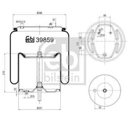 2808412 Scania rear axle air bag-spring