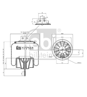 5000425583 Iveco front axle air spring