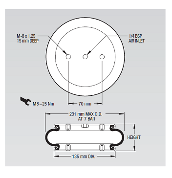 W01M586166 Firestone alternative air spring (SABO)