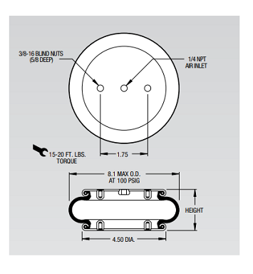 W01-358-7564 Firestone airmount air spring