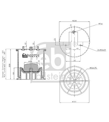 500042668-504190916- IVECO REAR AIR SPRING- LEFT HAND