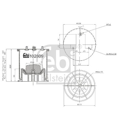 500042669-504190917- IVECO REAR AIR SPRING- RIGHT HAND