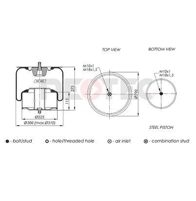 0501209513 ZF suspension air spring