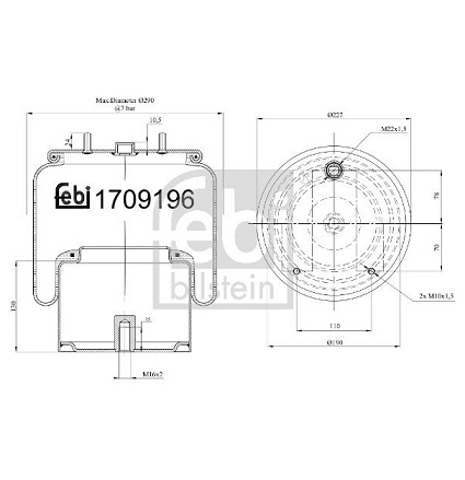 1915956 DAF rear air spring
