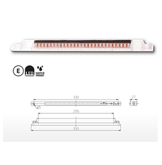 3135.5025012- LED 3RD BRAKE LIGHT (CLEAR) 12V