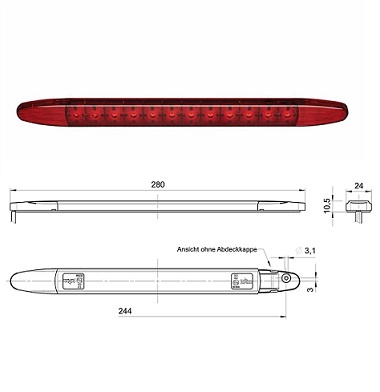 15.0028.000 ZHBL28 Jokon led high level brake light (12V)