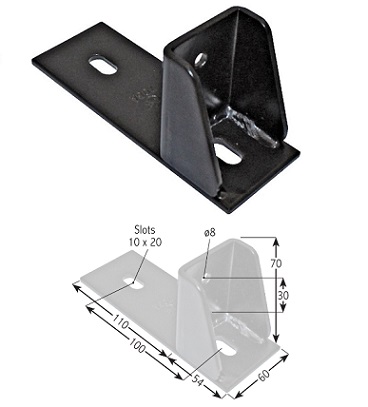 Ford transit lower pedestal body mounting bracket suits 75mm runners