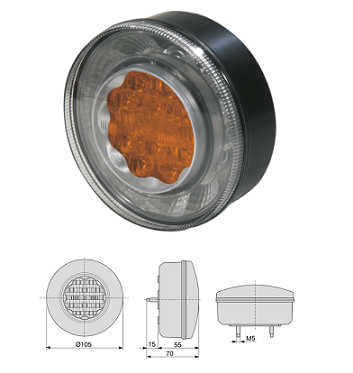 03.0755.0000 Cobo mercury series front position-indicator lamp (105mm)