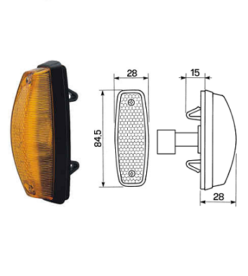 04.122.000 Cobo side repeater-flasher lamp (Pack of 10)