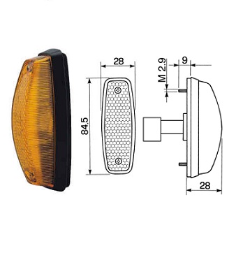 04.123.000 Cobo side repeater-flasher lamp (Pack of 10)