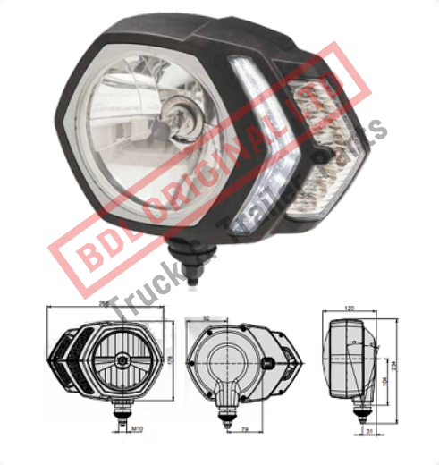 05.2092.0000 cobo orion 2.0 head lamp (Hybrid) with LED indicator and DRL- Left Hand