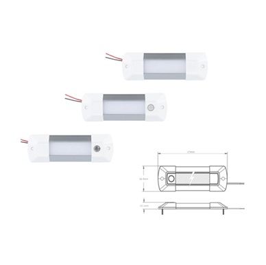 VSWDINT17303  173MM Interior light (10-30v) PIR sensor