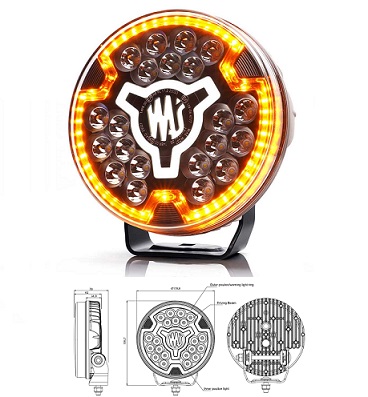 W257-2249 WAS 7" Led drive light (with hazard warning light)