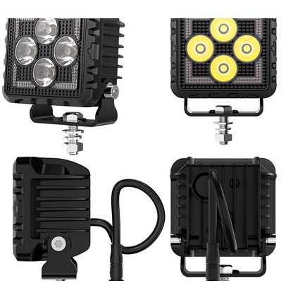 VSWDOR3032 3" square led drive lamp & wiring kit (9-36V) 3200 Lumens (Pair of lamps)