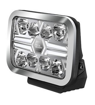 1FJ357199-081 Hella 9" inch rectangle chrome led drive-position light (12-24V)