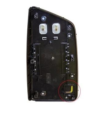 24015370 passenger side mirror glass with blind spot indicator to fit volvo