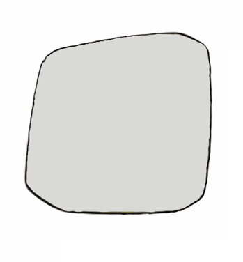 2306593 DAF wide angle mirror glass- Right hand