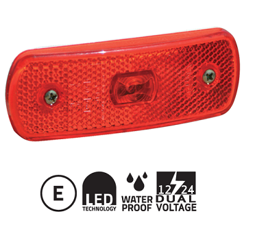 3157.0105200-301.57- RED LED REAR MARKER LAMP-12-24V