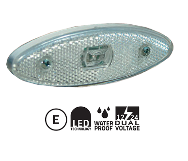 3158.0105000-301.58- OVAL LED FRONT MARKER LAMP- 12-24V