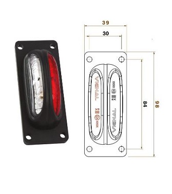 112710 Vignal led outline marker light (12-24V) 1000mm cable