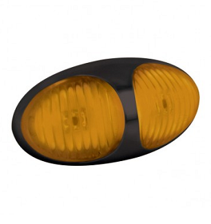 37AM2P- LED SIDE MARKER LAMP (12/24V) BLACK HOUSING (BUG EYES STYLE)