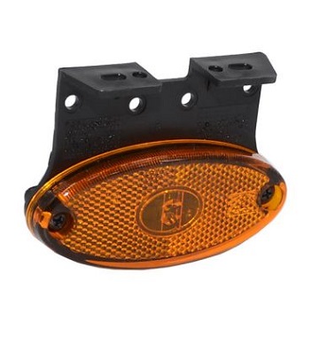 312364107 Aspoeck flat point 2 LED side marker lamp (With bracket) 1.5 meter cable and P & R connector