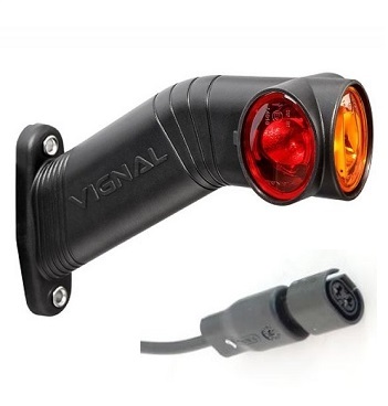 D14424 Vignal right hand led outline marker lamp (1500mm cable with 2 pin connector)