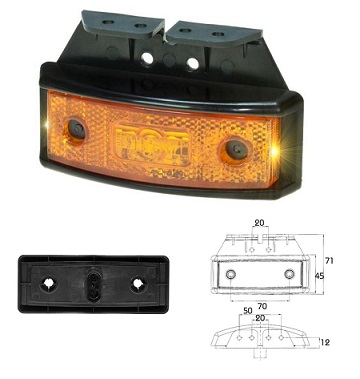 40049521 proplast pro multi led side marker-indicator lamp (12-24V) with bracket