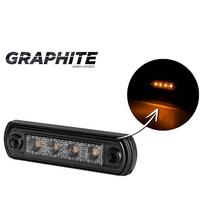LD676 Horpol led side marker light (12-24V) Smoked/graphite effect