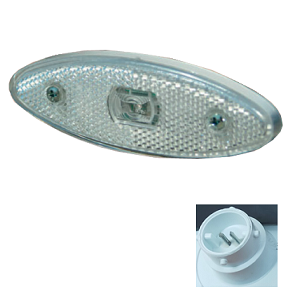 3158.0000024-301.58- LED OVAL FRONT MARKER LAMP (24 VOLT) WITH 2 PIN PLUG