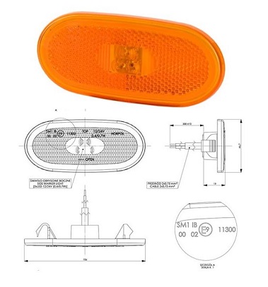 HOR59-LD941 Horpol led side marker light (12-24V)