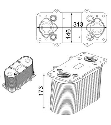 51095007148-51095007169-MAN TGX INTERCOOLER-OIL COOLER