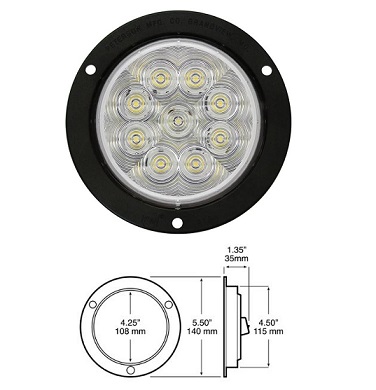 MOFFETT-HIAB LED REVERSE LAMP (FLANGE MOUNT VERSION)