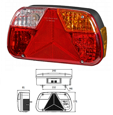 3150.4000150- TRAILER REAR LAMP- LEFT HAND