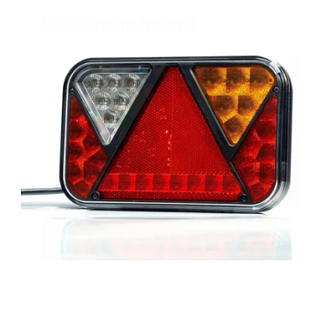 FT-270 Fristom rear led car trailer lamp (12v) with number plate lamp- Left hand