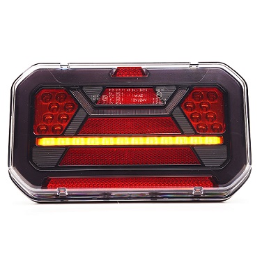 W298-2556LNNBLACK Was left hand trailer rear lamp (12-24V) Black edition
