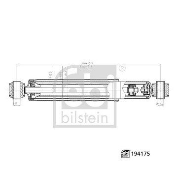 2D0513029Q Mercedes-VW rear shock absorber (Oil pressure)
