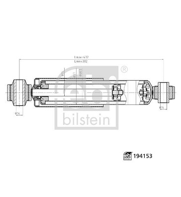 95509157 Renault rear shock absorber