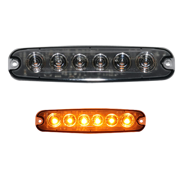 SL-10451 Sentinel led low profile warning light (6 LED's) 23 flash patterns