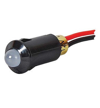 0-607-25 Red warning light for push fit into 8.2mm panel hole