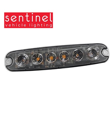 SL-10451 Sentinel amber led warning-strobe light (9-32V)