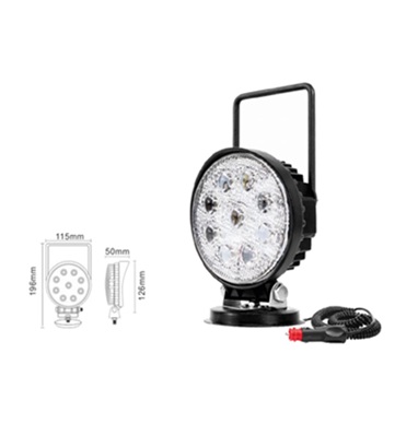 VSWDWL606F  27w Round Work lamp – Flood Beam (10-80v)