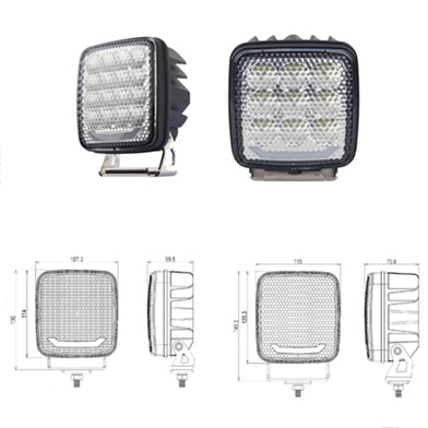 VSWD-WL617-80-F  80W Square work lamp 7000lm (10-36v)