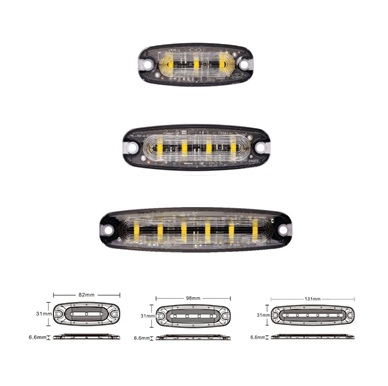VSWD3H707A  3 LED Strobe light (9-30v) (Amber)